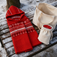Fair Isle Balaclava Hat for Women, Winter Thickened Knit Scarf and Hat Combo