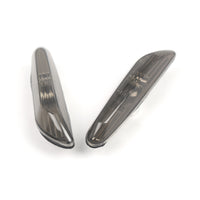 BMW E46 (02-05) Fender Turn Signal Light, Gray Crystal Pattern, Pair, 63137165915 63137165916