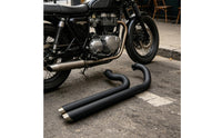 Retro-Style Exhaust Pipe Pair Tapered Motorcycle Exhaust Pipes High-Temperature Easy Installation for Bobber Builds