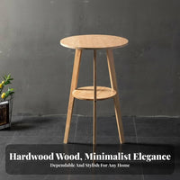 3 Pieces Counter Height Table and Stool Set Sturdy Construction for Small Spaces