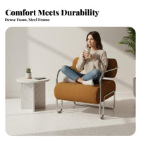 Modernist design aesthetic Deep sapphire Single Seater stylish Design Lounge Chair Ergonomic contour Seating Furniture Thick paddinging for Cafe Owners, residents, Readers, Coffee Shop, Reception Area, Living Room, Bedroom