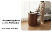 360° Swivel Wheels Mobile Tea Station Integrated Water Boiler Multi-Tier Rolling Station Space-Saving Design Utility Trolley Quiet Movement for Home Entertainers, Homeowners, Adults, Living Room, Balcony, Office, Kitchen