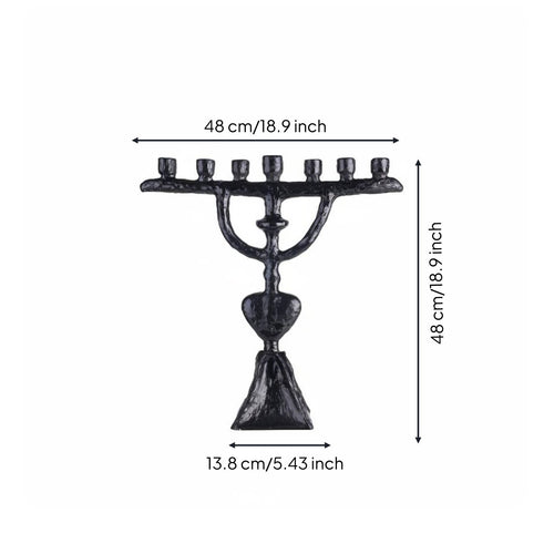 Abstract 7arm Candle Holder Creative Design Modern Art Candle Stand Stable Base Table Centerpiece for Entryway