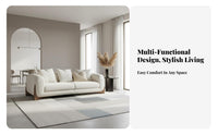 Minimalist design arcd Boucle Sofa Soft Texture arcd Boucle Sofa Set Small Space accommodating Living Room Couch Ergonomic Comfort for Apartment Dwellers, Interior Design aficionados, Homeowners, Lounge Area, perusing corner, Office