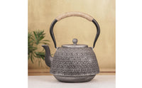 Cast Iron Kettle Cherry Blossom Floral Kettle Rounded Body