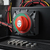 2-Position Battery Disconnect Switch with Mounting Hardware Rotary Battery Switch Square Electrical Component Easy Installation for Boat, RV, Truck, Car