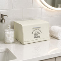 Bakery Print Storage Box Front-Opening Home Organizer Rounded Edges