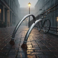 2 Pieces Stainless Steel Cycle Mudguard Set Polished Folding Bike Fenders Sturdy Mudguard for Commuters
