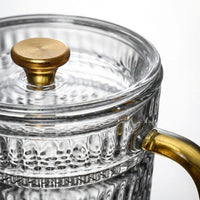 Hammered Glass Tea Cup, Heat-Resistant Glass