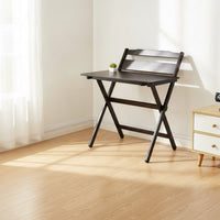 Study Desk with Shelf Wooden Student Desk Basic Workstation Table for Kids, Bedroom