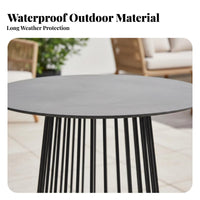 4 Pieces 4-Piece Woven Conversation Group Weather-Resistant Patio Set for Adults