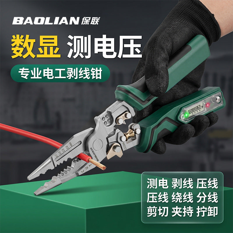 Baolian Wire Stripper Pliers with Voltage Testing and Digital Display