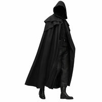 Fancy Dress Costume Hooded Cape, Gothic Fashion Hooded Cloak, Dress Costume Hall #variant:S