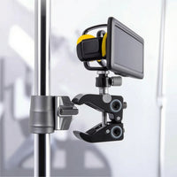 360-Degree Rotating C-Clamp with Ball Head Multi-Functional Versatile Arm Bracket Adjustable Clamp Mount with Thread Adapters Stable for Photographers, Videographers, Streamers, Desk, Studio, Rigging Setups