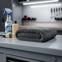 Braided Car Drying Towel Microfibre Cloth, High Absorption Microfiber Cloths for Detailing, Bound Border Lint Car Cleaning Towel