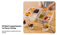 4-Compartment Food container Transparent Design Multi-Compartment Serving Box