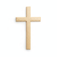 Wooden Wall Cross Smooth Polished Keyhole Slot Religious Wall Decor