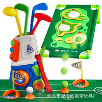 Children's Golf Training Set Toy with Hitting Mat for Indoor and Outdoor Parent-Child Interaction