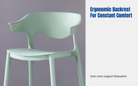 Stackable Bar Stool, Nordic Minimalist High Chair, Designer Backrest for Home