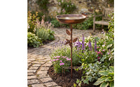 Bird Feeder with Bird Bath Decorative Birdbath Wrought-Iron for Gardeners, Garden, Yard, Flowerbed