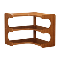 Corner Desktop Rack Polished Surface Wooden Corner Organizer Open Shelving Wood Display Shelf