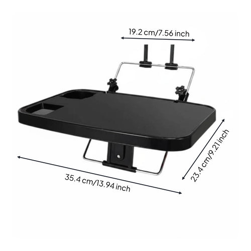 Foldable Car Seat Back Tray Table Cup Recess Vehicle Accessory Storage Slot