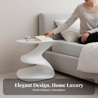 S-Shaped Tiered Stand Space-Saving End Table Sturdy Build for Apartment Dwellers