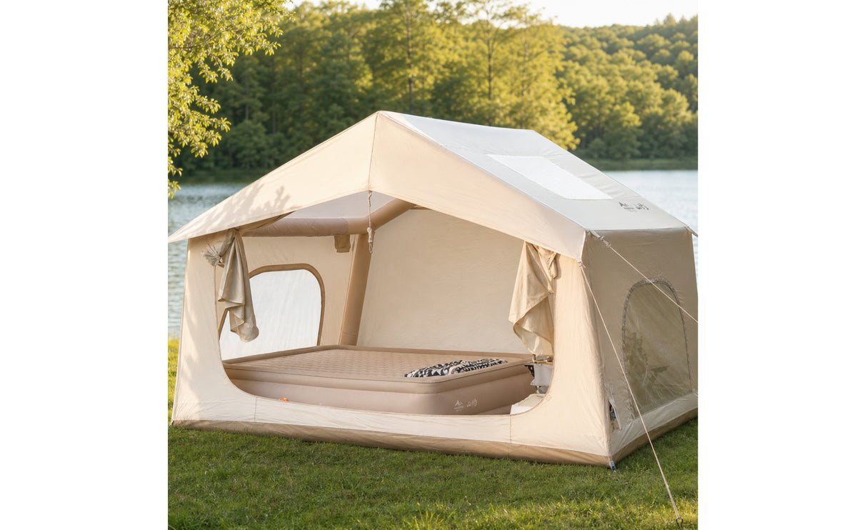 Inflatable Tent One-Button Inflatable Shelter Quick Setup Shelter for Campers, Families, Camping, Comfort Camping, Backyard Sleepovers