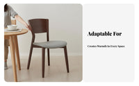 Nordic design Upholstered Wooden Side Chair sturdy Wood Frame Kitchen Seating Minimalist Design Household Furniture Padded Seat for Homeowners, Interior Designers, Office Managers, Dining Room