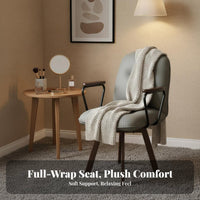 Padded Four-Leg Rotating Chair Ergonomic Design Vanity Seat Modern Design Noiseless Rotation for Students, Teens, Study Room