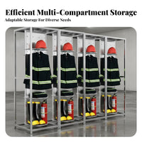Firefighter Gear Rack 304 Stainless Steel Rotating Turnout Gear Rack Resistant for Firefighters, Emergency Responders, Storage Facility