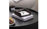 Wooden Napkin Holder Open Top Walnut Tissue Box Holder Dark Brown Wooden Napkin Dispenser