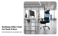 Reclining Highspine Chair with Footrest Lumbar Support for Study Room, Studesknts