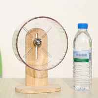 18cm Hamster Wheel and Nighttime Comfort Wheel, Silent Exercise Runner with Fixed Stand, Clear Firm Surface for Dwarf Hamsters and Mice