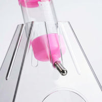 80ml Hamster Water Bottle with Pyramid Hideaway for Dwarf Hamsters, Transparent No-Drip Hamster Water Bottle