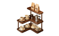 Space-Saving Desk Corner Storage Shelf Compact Desk Corner Shelf 3-Tier Furniture Sturdy for Kitchen Counter