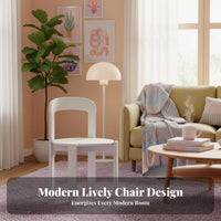 Rounded Supportrest Chair Sturdy Wood Frame Dining Seat Multi-Color Choices Indoor Seating for Families, Homeowners, Kitchen, Living Room, Home Office