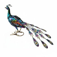 Solar Peacock Statue LED Lights Peacock Yard Light Weather Resistant for Balcony