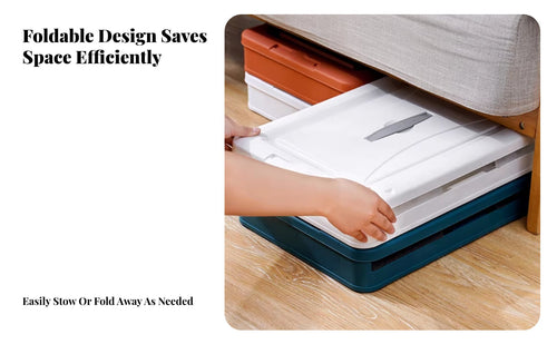 Collapsible Wheeled Crate Foldable Household Storage Multi-Purpose for Dorm Room