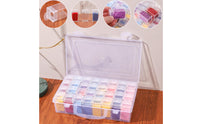 Plastic Organizer Box 96 Compartments Latch Storage Case Rectangular