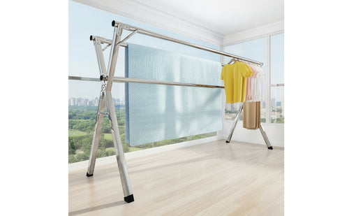 Foldable Clothes Drying Rack Expandable Laundry Drying Rack Rust-Resistant Sturdy for Bedroom