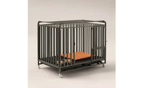 Heavy Duty Slanted Top Dog Crate Sturdy Dog Cage with Casters Long-Lasting Multi-Door Pet Cage Escape-Proof for Dogs, Young Dogs, Living Room