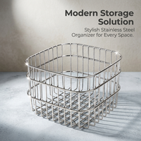 Stainless Steel Fruit Basket, Wire Fruit Bowl for Kitchen Counter, Metal Fruit Holder, Arts Fruit Storage Baskets, Small Apartment Fruit Basket