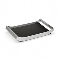 Tray with Leather Base Rectangular Valet Tray Elegant Desktop Storage Organizer for Dresser
