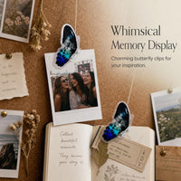 Butterfly Acrylic Clip for Journals, Photos, and Notes - Transparent Decorative Fastener