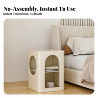 C-Shaped End Table Nordic aesthetic Nightstand Installationno-assembly for Bedroom, away fromice