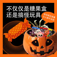 Electric Halloween Pumpkin Candy Bowl with Motion Sensor