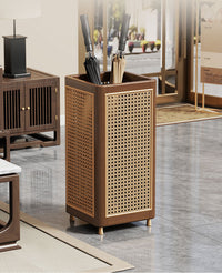 Solid Wood Umbrella Stand with Drip Tray for Home and Commercial Use