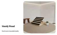 Wooden Slant Board Solid Wood Construction Non-Slip Incline Board for Beginners
