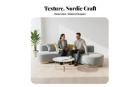 Curved configurable Settee Modern Design Configurable Sofa Set Minimalist design Reception Couch for Homeowners, Families, Lobby, Lounge, leisure Area